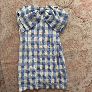 TCEC Blue and White Plaid Dress
